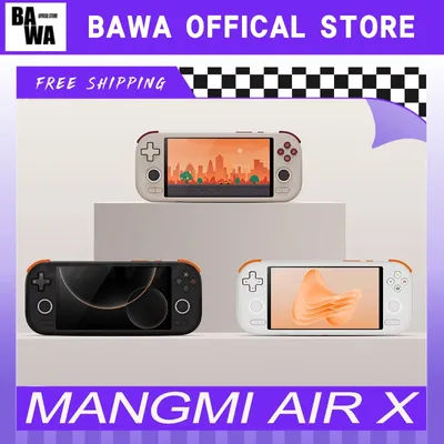 MANGMI AIR X Gaming Console With 5000mAh Battery Snapdragon 662 5.5-inch Screen RGB Hall Joystick Hall Linear Trigger Handheld