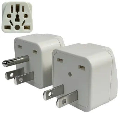 1PCS Black White Universal Russia AU UK Kr EU to US AC Power Socket America Plug US Travel Charger Japan Adapter Converter 10A