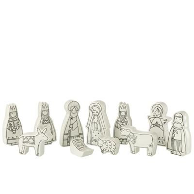 Presepe in ceramica bianca 7,5x3x14 cm