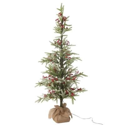 Albero di Natale a LED in plastica rossa e verde 95x95x150 cm