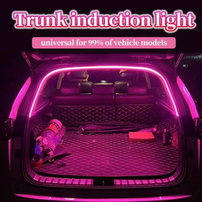 Éclairage de coffre de voiture à haute luminosité, lumière ambiante, décoration intérieure, Led sans fil, détection automatique, bande lumineuse pour hayon