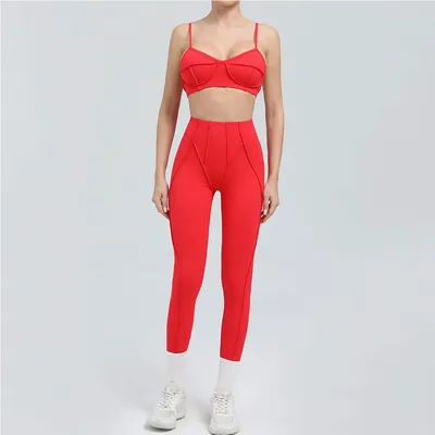 Women's Tracksuit 2 Pieces Seamless Yoga Set Workout Push Up Sportswear Gym Clothing High Waist Leggings Fitness Sports Suits