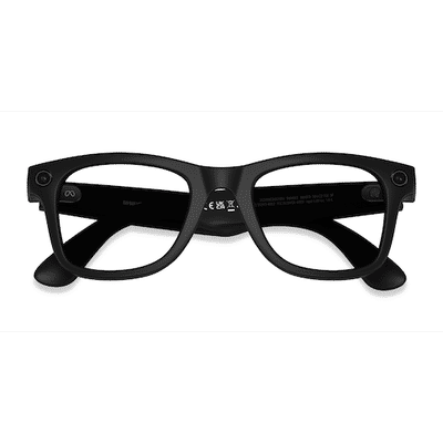 Unisex s square Black Plastic Prescription sunglasses - Eyebuydirect s Ray-Ban Meta Wayfarer (Gen 2)