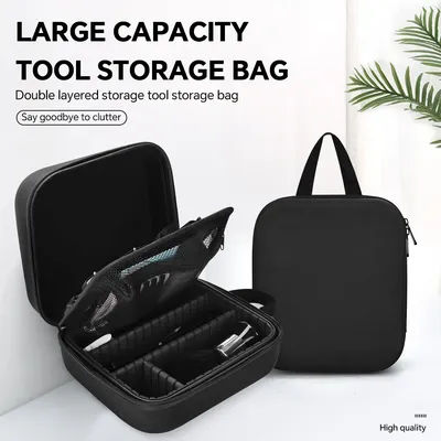 Professional Barber Storage Hard Case Scissors Razor Organizer, High Capacity Salon Display Box, Travel Bag for Barbershop Tools