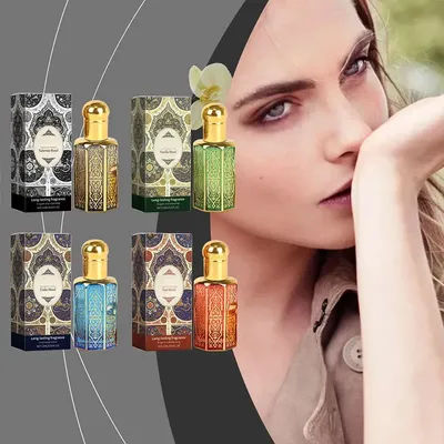 12ml Women Arabic Long-lasting Perfume Plant Extract Charming Light Fragrance Perfume Essential Oil Moisturizing Skin Care Gift