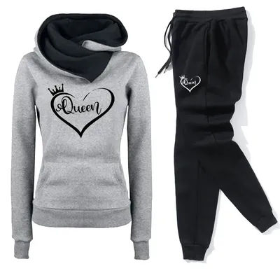 Fashion Women's Tracksuit Autumn Winter Quality Hoodies Casual Print Single Sport Pants Comfort Outdoors Daily Jogging Gym Woman