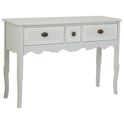 Tavolino da ingresso in legno con 3 cassetti 120x40x82,5