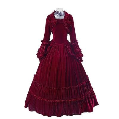 Gotico Rococò Vittoriano Vestito Costume da festa Mascherata Manica a Balze Maria Antonietta Taglie Forti Abito da ballo Costume Per donna Ragazze Reale Halloween Mascherata Carnevale Performance