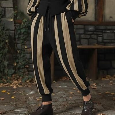 Retrò Vintage Medievale Rinascimento Pantaloni da pirata Pirata Cavaliere Vichingo Crociato Cavaliere Celtico Costume Per uomo Costumi da pirata Halloween Carnevale Mascherata Carnevale Performance