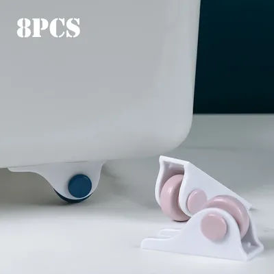 4/8Pcs Storage Box Casters Furniture Sliding Rollers Trash Can Self-adhesive Pulley Home No Noise No Scratches Box Wheels