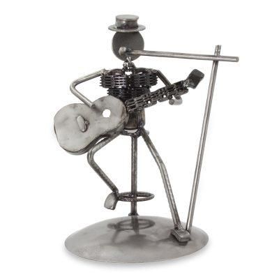 Upcycled auto part sculpture, 'Rustic Vocalist'