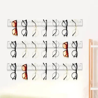 Organisateur de lunettes de soleil en plastique, support mural pour lunettes, maison, magasin, support mural suspendu, organisateur de lunettes de soleil, support de rangement