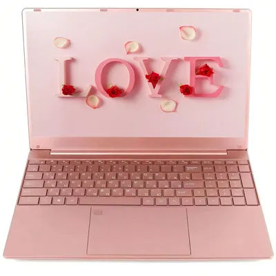 Glamorous Pink 15.6" Laptop: Windows 11 Office Education, Intel Celeron N5095, 16GB RAM, 1TB SSD, Dual WiFi & Ultra-Narrow Bezel