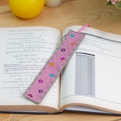 'Folk Art-Themed Handwoven Cotton Candy 100% Cotton Bookmark'