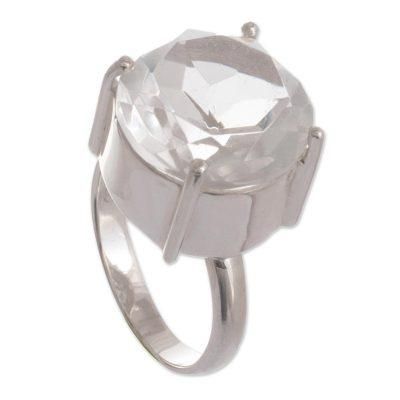 Quechua Mystique,'Quartz solitaire ring'