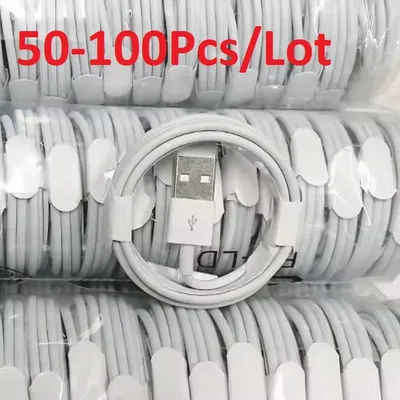 50-100 pcs/lot câble USB pour Iphone 11 12 13 14 Xs Max Xr X 8 7 6 Plus 6s 5 Se câbles de chargement cordon de chargeur de téléphone portable