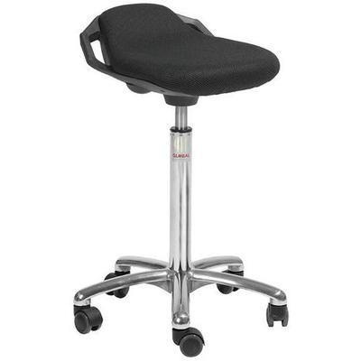 Tabouret Space-tissu 3d-haut-rouletteseasy Rolling-noir - Global Professional Seating