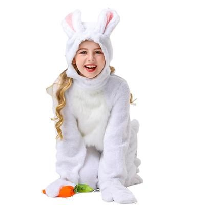 Costume da band di animali Costume di Carnevale 2026 Pigiama Kigurumi Costume di fantasia Costume tutina Coniglio Coniglietto Carino Con cappuccio Pile Bambini Ragazzi Ragazze Carnevale Pasqua
