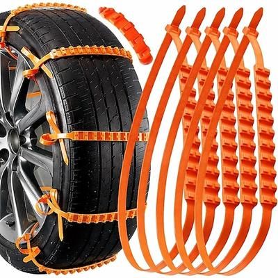 Catene da neve universali antiscivolo riutilizzabili in polietilene da 10/20/30 pezzi – catene da neve universali antiscivolo per auto, SUV e camion, facile installazione, durevole aiuto alla guida invernale di emergenza