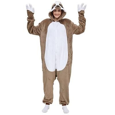 Pigiama Kigurumi Costume di fantasia Costume tutina Fantasia animale Bradipo Caldo Comodo Adulti Per uomo Per donna Halloween Carnevale Feste Performance Abbigliamento da Casa Costumi di Halloween