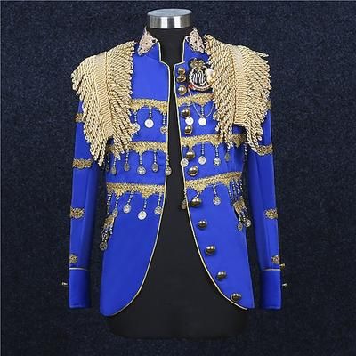Retrò Vintage Rococò Cappotto Mascherata Giacca da circo Lunghe Principe Aristocratico Costume Per uomo Carnevale Mascherata Evento / Festa Adulti Cappotto Autunno Inverno