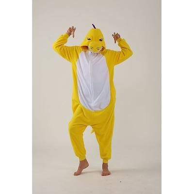 Pigiama Kigurumi Costume di Gruppo Costume tutina Fantasia animale Drago Fantasia Caldo Comodo Con cappuccio Pile Adulti Per uomo Per donna Unisex Halloween Carnevale Feste Performance Abbigliamento