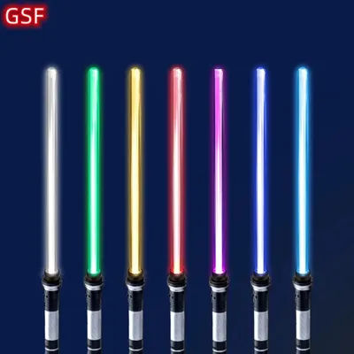 Lightsaber 2 In 1 RGB Adjustable Light Saber Toys Children Double Switch Sword Toys For Boys Luminous Gifts light saber
