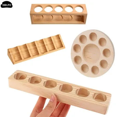 6/10Hole Essential Oil Wooden Display Stand Essential Oil Storage Rack Smooth For DoTERRA Essential Oils Perfume Bottle Holder