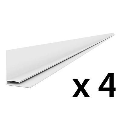 Proslat PROCORE+ PVC 8 ft. Slatwall Top Trim - Gray Wood (4-Pack)