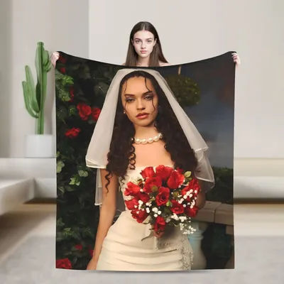 KATSEYE Member Daniela Blanket Warm Soft Street Trend Plush Throw Blanket For Home Decor Travel Flannel Bedspread Bed Cover
