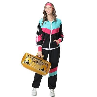 Retrò Vintage Anni '80 Hip-hop Abiti Set di accessori Abbigliamento sportivo con accessori Lunghe Disco Costume Per uomo Per donna Costume di Carnevale Halloween Carnevale Capodanno Parata