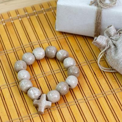 Prayers from Earth,'Inspirational Natural Marble Rosary Home Accent from Mexico'