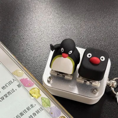 Penguin Anime Kawaii Keycap Resin creativity Mechanical Keyboard Accessories Keycap ESC Replacement Keyboard Decor OEM R4 Gifts