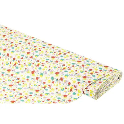 Tissu coton "éclaboussures", multicolore, de la série "Mona"