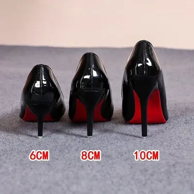 Escarpins classiques à talons hauts pour femmes, chaussures d'automne en cuir, chaussures à talons hauts pour Banquet et mariage, Sexy, fond rouge