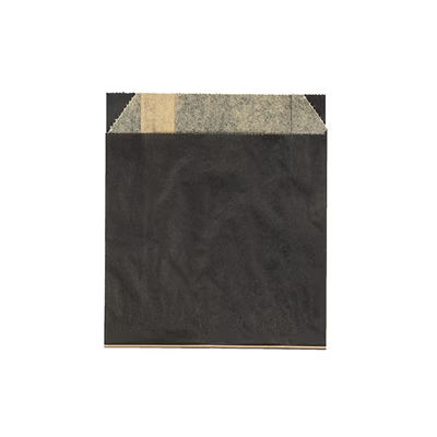 Black Grease Resistant Bags 4" x 1 1/8" x 4 1/2" 100 pack GPB2B