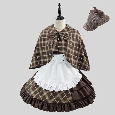 Personaggio classico delle fiabe Vestito Costume detective Vintage Adulti Per donna Halloween Settimana del libro Vestirsi