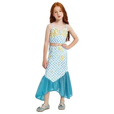 Sirena Principessa Sirena Vestito Cosplay for Ragazze Bambini Carnevale Mascherata Settimana del libro Vacanza Feste Ferie