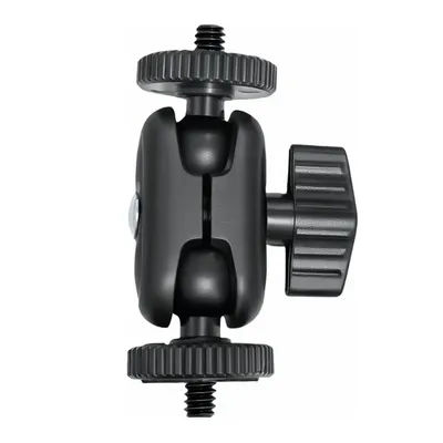 Bras magique à double tête sphérique avec boule de 15 mm 360 ° Support d'extension à vis 1/4 pouces pour caméra Gopro DSLR, moniteur, lumière vidéo, micro, trépied