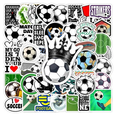 Soccer Football Sports Stickers Sports Players Jerseys Helmets DIY Gift Toys Decal for Laptops Phones Bottles Decor Waterproof