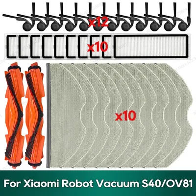 Compatible for Xiaomi Robot Vacuum S40 / OV81 Accessories Main Brush Hepa Filter Mop Cloth Replacement Parts