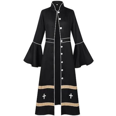 Retrò Vintage Medievale Rinascimento Cappotto Costume di fantasia Lunghe Prete Costume Per uomo Halloween Carnevale Performance LARP Fiera Rinascimentale Adulti Cappotto