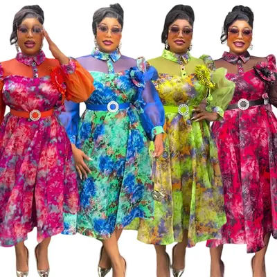 Elegant African Dresses for Women 2025 New Africa Clothing Plus Size Wedding Party Long Dress Dashiki Ankara Dresses