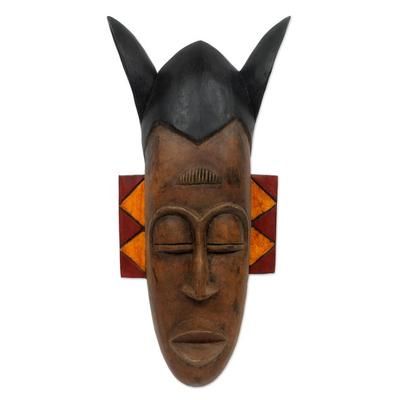 Ashanti wood mask, 'Chief's Sword Bearer'