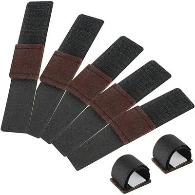 10PCS Wrap-Around Felt Furniture Pads with Hook and Loop Fasteners Non-Slip Chair Leg Floor Protectors