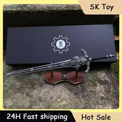 30cm Game Peripheral Wolf Knight Greatsword Desktop Ornament Model Knife Toy Unsharpened Decorations Sword Gifts Collections
