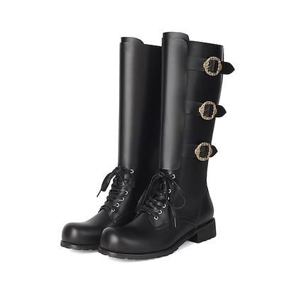 Medievale Rinascimento Scarpe Stivali al ginocchio Stivali jazz piatti Cavaliere Cavaliere Celtico Costume Unisex Celtico Costumi da pirata Reale Mascherata Evento / Festa LARP Fiera Rinascimentale