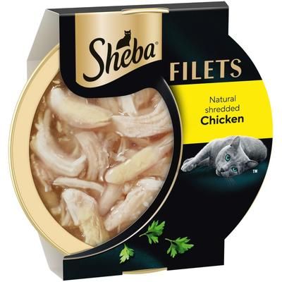 64x60g Chicken Gravy Fillets Trays Sheba Wet Cat Food