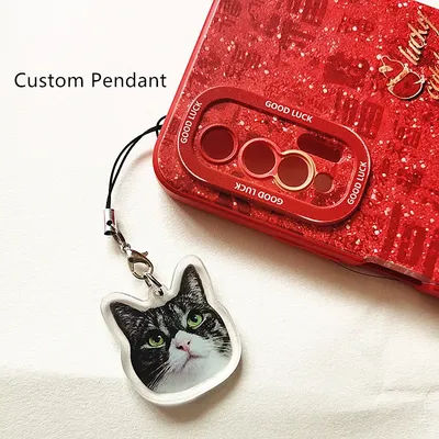 Custom Kawaii Anime Acrylic Drop Pendant Personalized Cartoon Character Keychain Charm Cute Bag Phone Pendants Key Chains Gifts