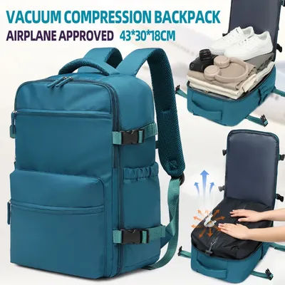 Ryanair Approved Vacuum Compression Backpack, Cabin Bag, 15.6" Laptop Bag, Outdoor Hiking/Travel Backpack, Unisex